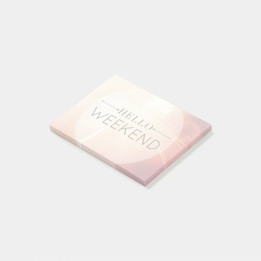 hallo Weekend 3 Post-it® Notes (Schuin)
