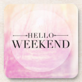 hallo Weekend Drankjes Onderzetter (Voorkant)