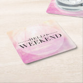 hallo Weekend Kartonnen Onderzetters (Schuin)