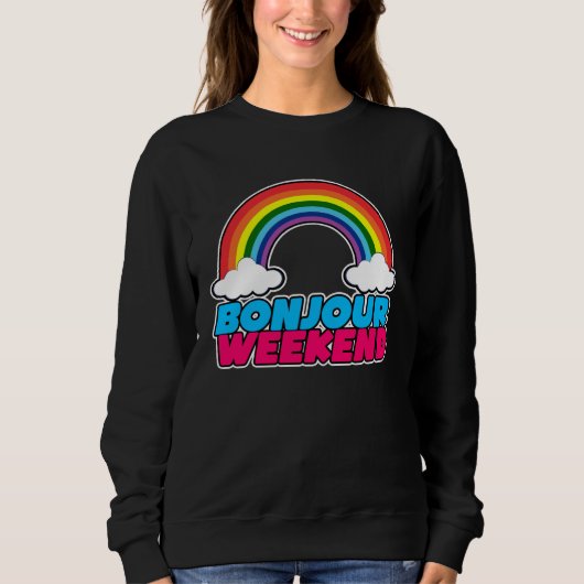 Hallo Weekend Roze Cool Frans Hallo Trui (Voorkant)