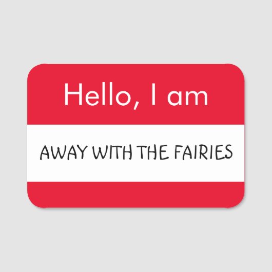hallo... Wegwezen met de Fairies Naamplaatje (Voorkant)