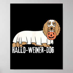 Hallo-Weiner-Hond Dachshund Halloween Hond Poster