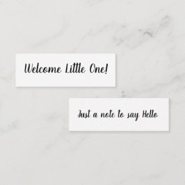 Hallo Welkom bij Little One Mini Visitekaartje