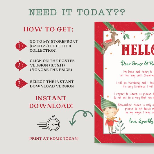 Hallo Welkom terug Elf Kerstelf gepersonaliseerd