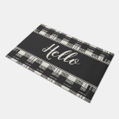 Hallo Welkomstdesign Buffalo Plaid Deurmat (Schuin)