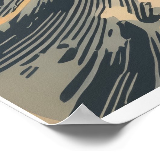 Hallo Weltall-Retro Futurismus Poster (Hoek)