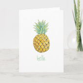 Hallo wenskaart ananas kaart (Voorkant)