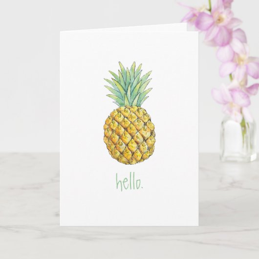 Hallo wenskaart ananas kaart (Orchidee)