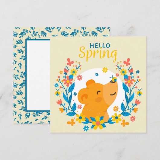 hallo Wenskaart Beer (Voorkant / Achterkant)