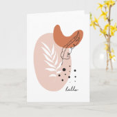 Hallo Wenskaart Gewoon naar Say Kaart (Gele Bloem)