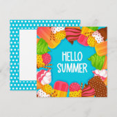 Hallo Wenskaart IJs en ijslolly's (Voorkant / Achterkant)