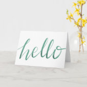 hallo wenskaart kaart (Gele Bloem)