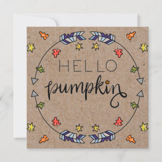 hallo wenskaart Pumpkin-herfst Kaart