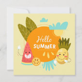 Hallo Wenskaart Tropisch fruit (Voorkant)