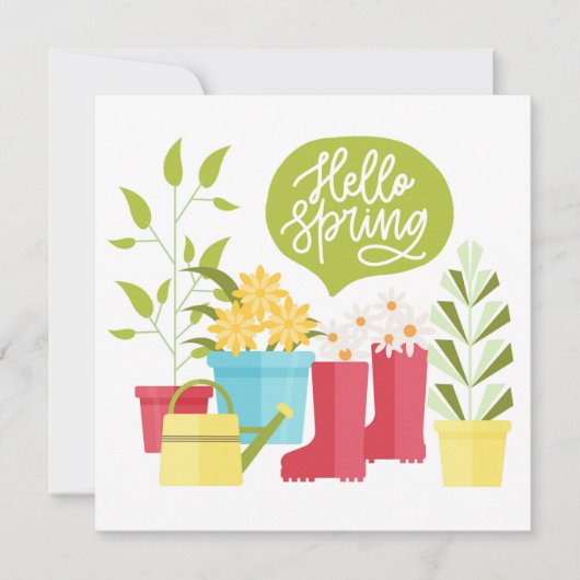 hallo Wenskaart van de Veertuinvloer (Voorkant)