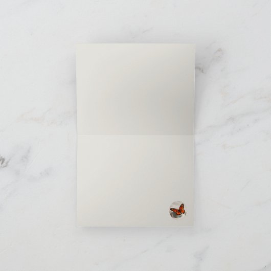 Hallo Wenskaart Zen Garden, Monarch Butterfly Kaart (Binnen)