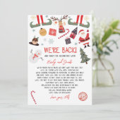 Hallo We're Back Elves Aankomstbrief Kaart (Staand voorkant)