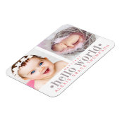 hallo wereld | 2-Fotoaankondiging Magneet (Linkerzijde)