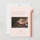 hallo wereld | Aankondiging van retro Boho Birth (Achterkant)