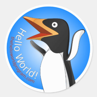 Hallo Wereld! Adelie de Penguin Sticker