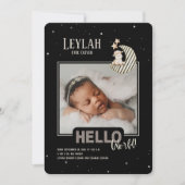 Hallo Wereld Baby Aankondiging Kaart (Voorkant)