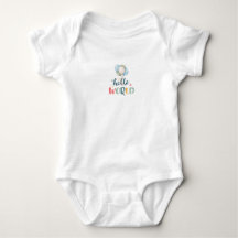 Hallo Wereld Baby Body, Cute Nieuwgeboren Baby Cad