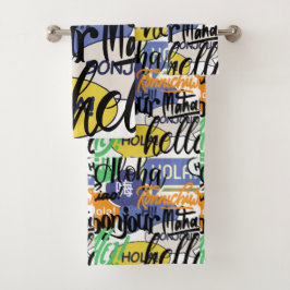 hallo wereld bad handdoek