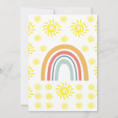 Hallo Wereld Boho Zon Geboorte Baby Aankondiging (Achterkant)