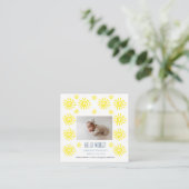 Hallo Wereld Boho Zon Geboorte Baby Aankondiging (Staand voorkant)