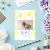 Hallo Wereld Boho Zon Geboorte Baby Aankondiging A (Insitu (Huwelijk))