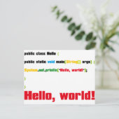 hallo, wereld! briefkaart (Staand voorkant)