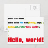 hallo, wereld! briefkaart (Voorkant / Achterkant)