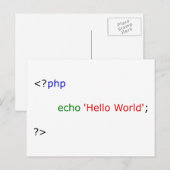 hallo wereld briefkaart (Voorkant / Achterkant)