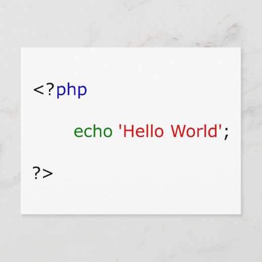 hallo wereld briefkaart (Voorkant)