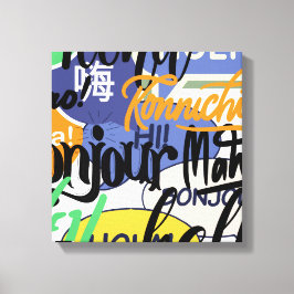 hallo wereld canvas afdruk