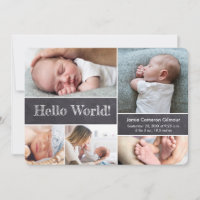 hallo wereld! Chalkboard Modern Photos Baby shower