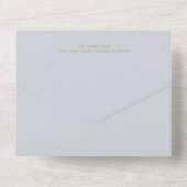Hallo Wereld Chic Arch Frame Geboorteaankondiging All In One Uitnodiging (Achterkant)