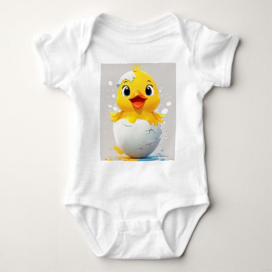 Hallo Wereld! Chic Chick Baby Bodysuit (Voorkant)