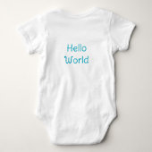 Hallo wereld cute baby body romper (Achterkant)