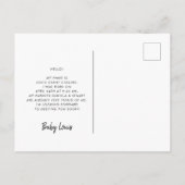 Hallo wereld elegante foto geboorte aankondiging briefkaart (Achterkant)