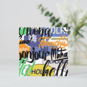 hallo wereld feestdagenkaart (Staand voorkant)