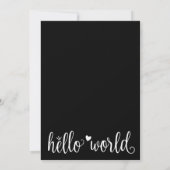 Hallo Wereld Foto Geboorte Aankondiging (Achterkant)
