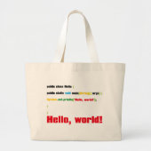 hallo, wereld! grote tote bag (Voorkant)