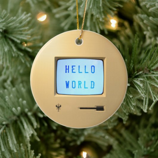 hallo wereld keramisch ornament (Boom)