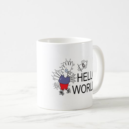 hallo wereld! koffiemok (Voorkant rechts)