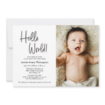 Hallo Wereld Moderne Foto Meet & greet Baby Shower
