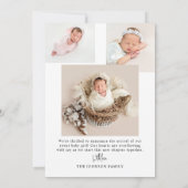 Hallo _ wereld | Moderne minimalistische Baby-foto Aankondiging (Achterkant)