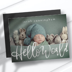 hallo wereld! Moderne speelscript nieuwe baby