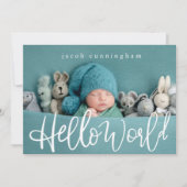 hallo wereld! Moderne speelscript nieuwe baby (Voorkant)