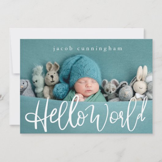 hallo wereld! Moderne speelscript nieuwe baby (Voorkant)